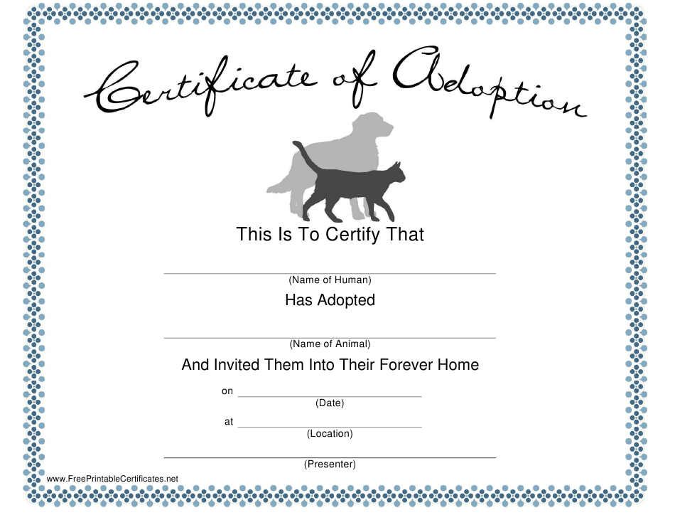 Pet Adoption Certificate Template Download Printable Pdf pertaining to New Pet Adoption Certificate Template