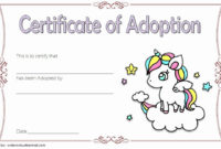 Pet Adoption Certificate Template Free Fresh Pretty Fluffy with regard to Best Unicorn Adoption Certificate Free Printable 7 Ideas