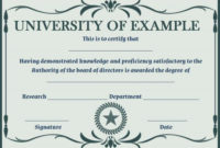 Phd Certificate Template Free | Certificate Templates throughout Fresh Doctorate Certificate Template