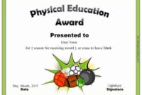 Physical Education Awards And Certificates – Free intended for Unique Physical Education Certificate Template Editable