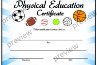 Physical Education Certificate, Pe Certificate, Editable Pe Certificate,  End Of Year Certificates, Template, Certificates within Pe Certificate Templates