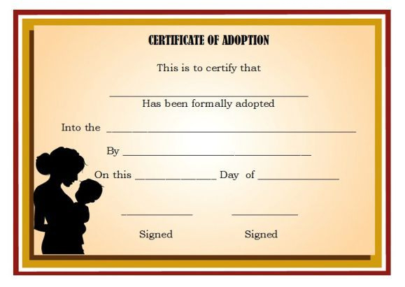 Pin On Adoption Certificate Template regarding Child Adoption Certificate Template