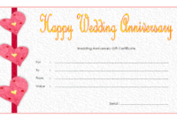 Pin On Anniversary Gift Certificate Template Free with Anniversary Certificate Template Free