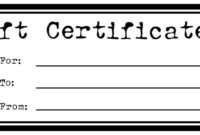 Pin On Ar Party Crafts with regard to Unique Homemade Gift Certificate Template