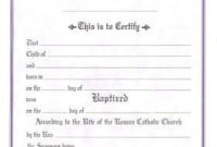 Pin On Baptism Certificate inside Roman Catholic Baptism Certificate Template