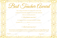 Pin On Best Teacher Award Certificate Templates for Best Teacher Certificate Templates