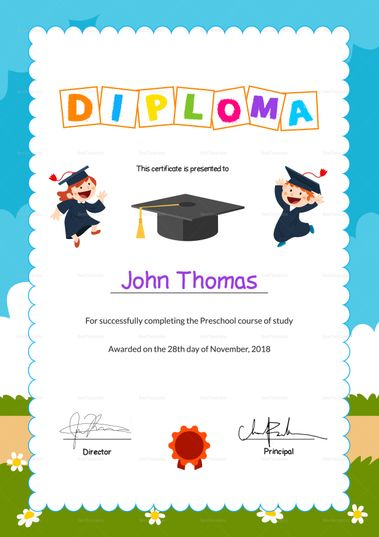 Pin On Certificate Design Templates regarding Fresh Certificate For Pre K Graduation Template