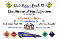 Pin On Certificate Template in Pinewood Derby Certificate Template