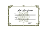 Pin On Certificate Template regarding Homemade Gift Certificate Template