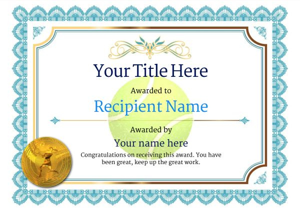 Pin On Certificate Template with regard to Tennis Gift Certificate Template