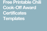 Pin On Chili Cookoff inside Chili Cook Off Award Certificate Template Free