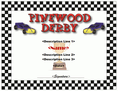 Pin On Cub Scout Derby - Pinewood throughout Pinewood Derby Certificate Template