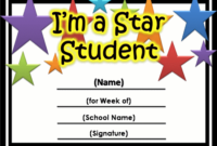 Pin On Education intended for Unique Star Student Certificate Template