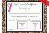 Pin On Etsy Shop – Digital Designs within New First Haircut Certificate Printable Free 9 Designs