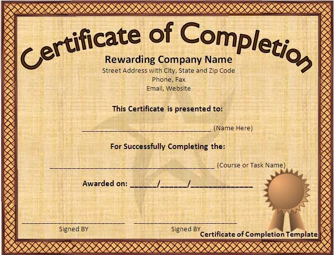 Pin On Exploration De Soi with Fresh Award Certificate Templates Word 2007