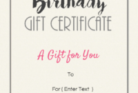 Pin On Gift Ideas throughout Unique Birthday Gift Certificate Template Free 7 Ideas