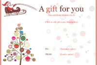 Pin On Gifts within Free Christmas Gift Certificate Templates