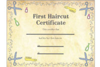 Pin On Haircut regarding First Haircut Certificate