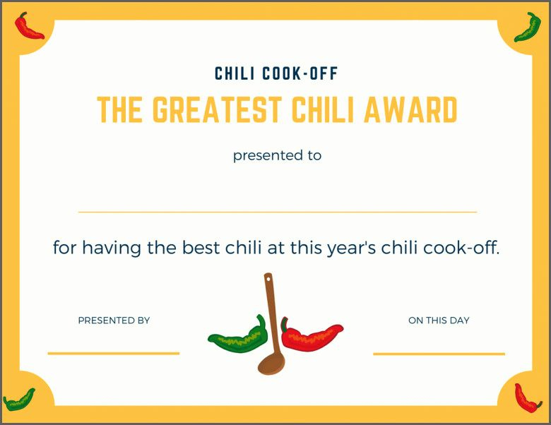 Pin On Primary in New Chili Cook Off Certificate Templates