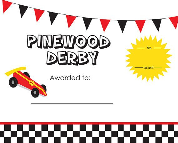 Pin On Scouts throughout Pinewood Derby Certificate Template