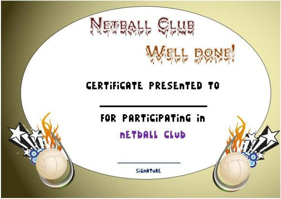 Pindemplates | Small Business Dig On Netball | Netball for Netball Certificate Templates