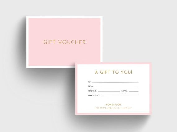 Pink And Gold Gift Voucher Template Diy Corjl Gift Card intended for Best Pink Gift Certificate Template