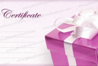 Pink Box Gift Certificate Template – Giftcertificates4U in Pink Gift Certificate Template