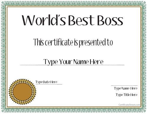Pinnatalie Angotti On Natalie | Best Boss, Worlds Best with Worlds Best Boss Certificate Templates Free