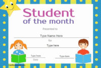 Pinsummer Willis On Certificate In 2020 | Student Of The with Free Printable Student Of The Month Certificate Templates