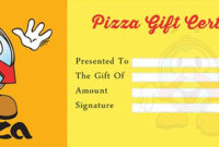 Pizza Gift Certificate Template - Free Gift Certificate intended for Best Pizza Gift Certificate Template