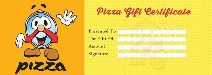 Pizza Gift Certificate Template - Free Gift Certificate intended for Best Pizza Gift Certificate Template