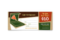 Pizza Pizzeria Restaurant Gift Certificate Template Design with Pizza Gift Certificate Template