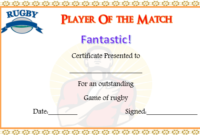 Player Of The Day Certificate Template (2) – Templates regarding Player Of The Day Certificate Template