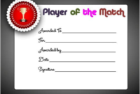 Player Of The Day Certificate Template 3 – Best Templates inside Best Player Of The Day Certificate Template