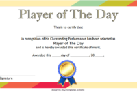 Player Of The Day Certificate Template Free Printable 2 for Fresh Player Of The Day Certificate Template Free