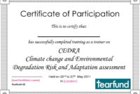 Ppt – Certificate Of Participation Powerpoint Presentation in New Certificate Of Participation Template Ppt