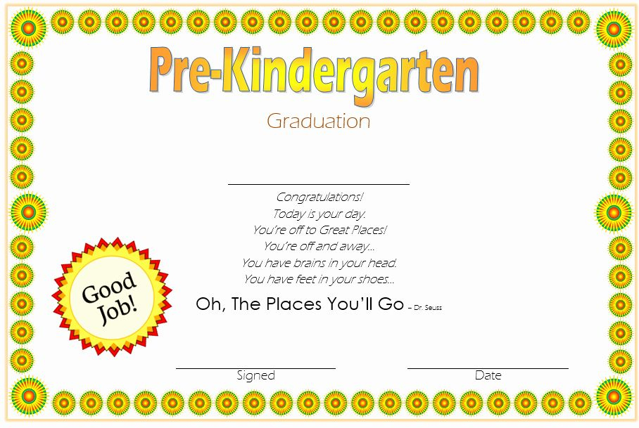 unique 10 free editable pre k graduation certificates word pdf
