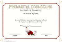Premarital Counseling Certificate Of Completion Template (3 in Marriage Counseling Certificate Template