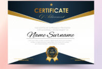 Premium Vector | Certificate Template Design A4 Size intended for New Certificate Template Size