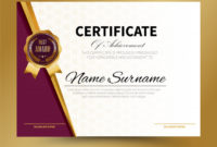 Premium Vector | Certificate Template Design A4 Size throughout Certificate Template Size