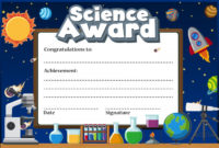 Premium Vector | Certificate Template For Science Award With regarding Science Achievement Award Certificate Templates