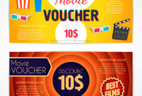 Premium Vector | Discount Voucher Movie Template, Cinema within Quality Movie Gift Certificate Template