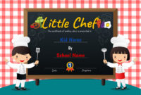 Premium Vector | Little Chef Cooking Class Diploma Certificate for Best Certificate Of Cooking 7 Template Choices Free