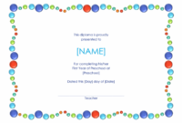 Preschool Certificate Template | Graduation Certificate within New Daycare Diploma Template Free