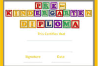 Preschool Certificates in Quality Pre Kindergarten Diplomas Templates Printable Free