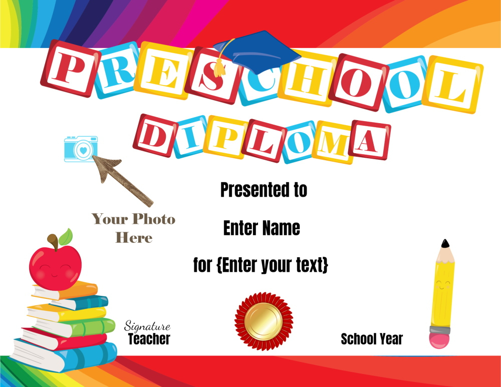 Preschool Certificates throughout Preschool Graduation Certificate Template Free