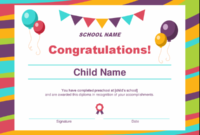 Preschool Diploma Certificate with regard to Unique Preschool Graduation Certificate Template Free