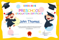 Preschool Graduation Certificate Template Free | Preschool throughout Fresh Certificate For Pre K Graduation Template