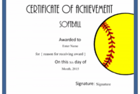 Printable Award | Softball Awards, Certificate Templates inside Fresh Printable Softball Certificate Templates
