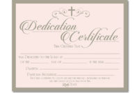 Printable Baby Dedication Certificate – Digital File – You in Quality Baby Dedication Certificate Templates